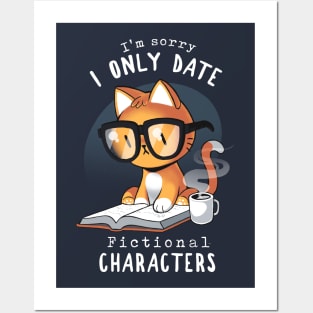 Fictional Characters - Smart Bookworm Cat - Funny Quote Posters and Art